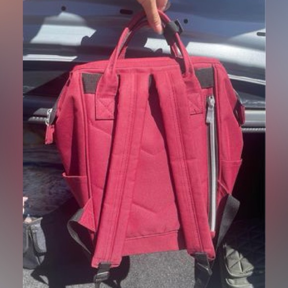 Small Maroon/ Red Backpack/ Bag - Picture 3 of 5
